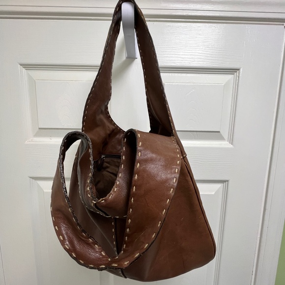 Adrienne Vittadini Brown Leather Handbag - Picture 2 of 12